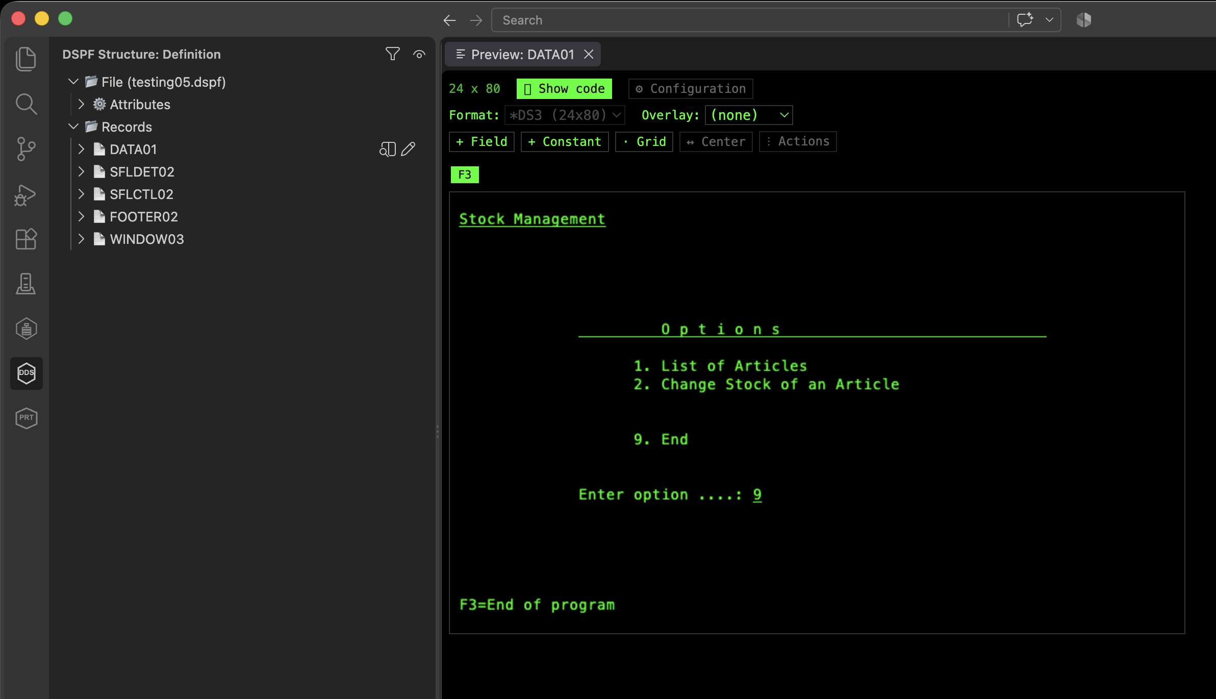 Screen Preview panel with a populated record